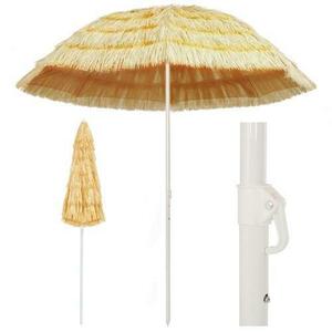 Umbrela de plaja vidaXL 44548, 240 cm, stil hawaiian, 3.23 kg, Natural imagine