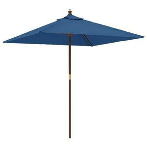Umbrela de gradina stalp din lemn vidaXL 363190, 198x198x231 cm, 3.9 kg, Albastru azur imagine