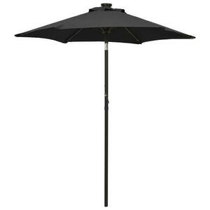 Umbrela de soare cu lumini LED vidaXL 313563, 200x211 cm, 3.4 kg, Negru imagine