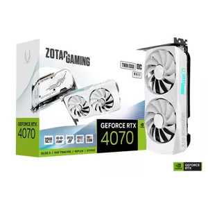 Placa Video Zotac GAMING GeForce RTX 4070 Twin Edge OC White Edition 12GB GDDR6X 192 biti imagine