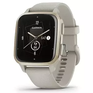 Ceas smartwatch Garmin Venu Sq 2, Music Edition, French Gray/Cream Gold imagine