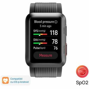 Ceas smartwatch Huawei Watch D, Fluoroelastomer Strap, Black imagine
