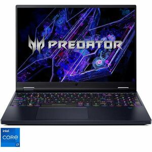 Laptop Gaming Acer Predator Helios 16 cu procesor Intel® Core™ i7-14700HX pana la 5.50 GHz, 16, WQXGA, IPS, 240Hz, 32GB DDR5, 1TB SSD, NVIDIA® GeForce RTX™ 4070 8GB GDDR6, No OS, Abyssal Black imagine