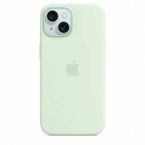 Husa de protectie Apple Silicone Case with MagSafe pentru iPhone 15, Soft Mint imagine