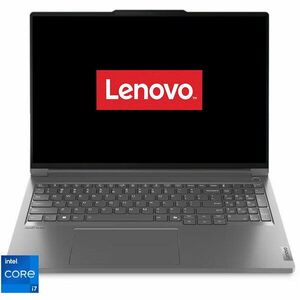 Laptop Lenovo 16'' ThinkBook 16p G5 IRX, WQXGA IPS, Procesor Intel® Core™ i7 14650HX (30M Cache, up to 5.20 GHz), 32GB DDR5, 1TB SSD, GeForce RTX 4060 8GB, No OS, Storm Grey imagine