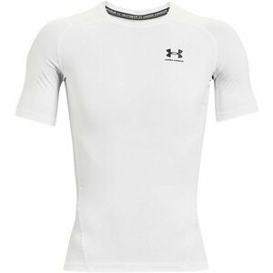 Under Armour Men's HeatGear Armour Short Sleeve White/Black M Tricouri de fitness imagine