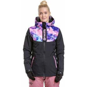 Meatfly Kirsten Womens SNB and Ski Jacket Peach Aquarel/Black S imagine