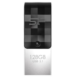 Stick USB Silicon Power Mobile C31, USB Type-C, 128GB, USB 3.1 (Negru/Argintiu) imagine