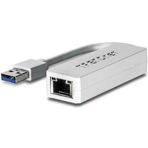 Placa de retea TRENDnet TU3-ETG, USB 3.0, Gigabit (Alb) imagine