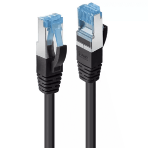 Cablu Lindy 1m Cat.6A S/FTP LSZH Network, Negru imagine