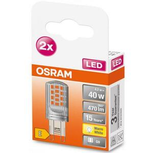 2 Becuri LED Osram PIN, G9, 4.2W (40W), 470 lm, lumina calda (2700K) imagine