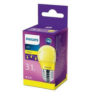 Bec LED Philips COLORED YELLOW P45, E27, 3.1W (25W), lumina galbena imagine