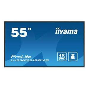 Display Profesional VA LED iiyama ProLite 54.6inch LH5560UHS-B1AG, Ultra HD (3840 x 2160), HDMI, Boxe (Negru) imagine