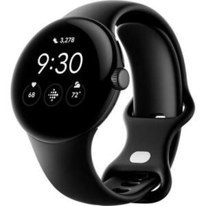 Smartwatch Google Pixel Watch, Procesor Exynos 9110, Display AMOLED 1.2inch, 2GB RAM, 32GB Flash, Bluetooth, Wi-Fi, GPS, NFC, Rezistent la apa, Android (Negru) imagine