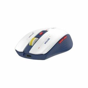 Mouse Serioux Flicker 212, 1600 dpi, reincarcabil USB-C, Alb/Albastru imagine