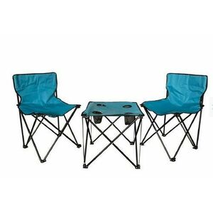 Set mobilier camping Heinner DSC001, 3 Piese, Pliabile (Albastru) imagine
