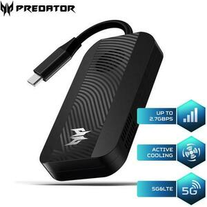 Adaptor Wireless Acer Predator Connect D5 5G, 2.7Gbps SA, 2.5Gbps NSA, Active Fan Cooling, USB 3.1 Type-C imagine
