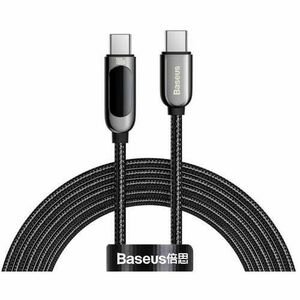 Cablu date si incarcare, Baseus, USB-C - USB-C, 100 W, 2 m, Negru imagine