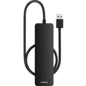 Hub Baseus UltraJoy 4-in-1 Lite, USB-A la 4xUSB-A 3.0, 5Gbps, cu cablu de 50cm, Negru imagine