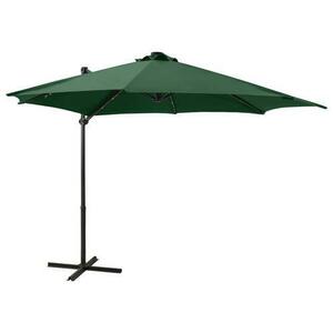 Umbrela suspendata cu stalp si LED-uri vidaXL 312329, 300 cm, Verde imagine