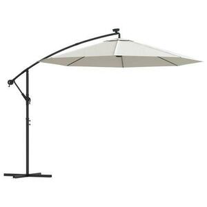 Umbrela soare suspendata vidaXL 42970, iluminare LED, stalp metalic 300 cm imagine