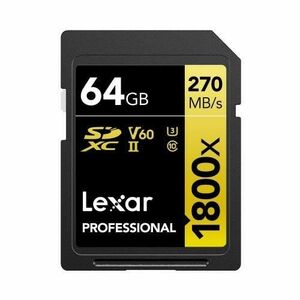 Card de memorie Lexar Professional 1800x, 64GB, SDXC, UHS-II U3 imagine