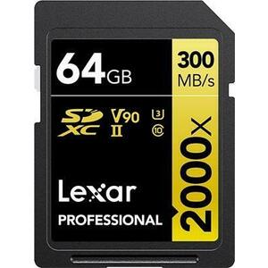 Card de memorie Lexar Professional 2000x, 64GB, SDXC, UHS-II U3, V90 imagine