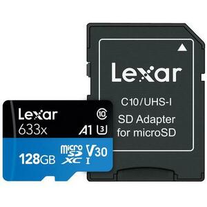 Card de memorie Lexar 633x microSDXC, 128GB, UHS-I + adaptor SD imagine