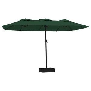Umbrela de soare cu doua capete vidaXL 362946, 449x245 cm, Verde imagine