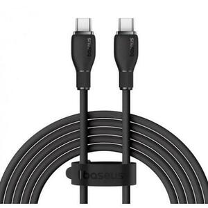 Cablu de date Baseus Pudding Series, Incarcare rapida, USB-C la USB-C, 100W, 2m, Negru imagine