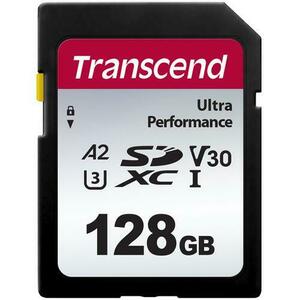 Card de memorie Transcend 340S, 128GB, SDXC, Clasa 10, UHS-i U3, A2, V30 imagine