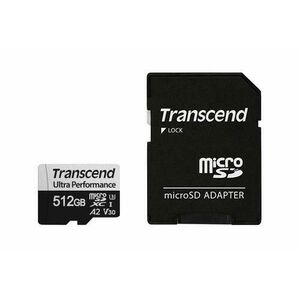 Card de memorie Transcend 340S, 512GB, microSDXC, UHS-I U3, V30, A2, Adaptor SD inclus imagine