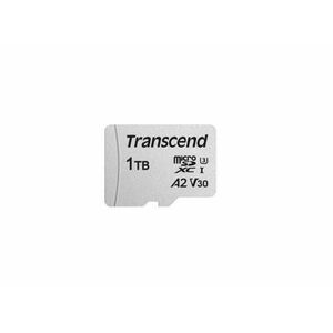 Card de memorie Transcend 300S-A, 1TB, microSDXC, Clasa 10, UHS-I U3, V30, A2, Adaptor SD inclus imagine