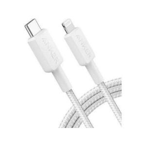 Cablu de date Anker A81B6G21, USB-C - Litghtning, 1.8m, Alb imagine
