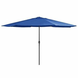 Umbrela de soare de exterior vidaXL 47385, stalp metalic, 390 cm, Albastru azuriu imagine