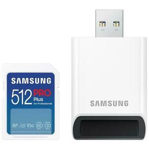 Card de memorie Samsung PRO Plus (2023), 512GB, SDXC, Adaptor USB inclus imagine