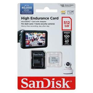 Card de memorie SanDisk SDSQQNR-512G-GN6IA, 512GB, microSDXC, Clasa 10, UHS-I U3, V30, Adaptor SD inclus imagine