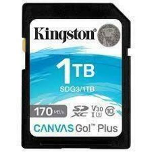 Card de memorie Kingston Canvas GO Plus, 1TB, SDXC, UHS-I U3, Clasa 10, V30 imagine