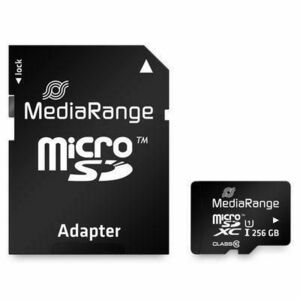 Card de memorie MediaRange MR946, 256GB, microSDXC, UHS-1, Clasa 10, Adaptor SD inclus imagine