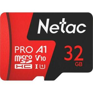 Card de memorie Netac P500 Extreme Pro, 32GB, MicroSDHC, V10, A1, Clasa 10, Adaptor SD inclus imagine