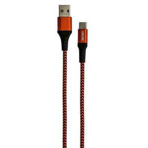 Cablu de date GRIXX GRCACUSBFMC101, USB-C - USB, impletit, lungime 1m, Rosu imagine