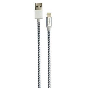 Cablu de date GRIXX GRCA8PINFMC101, USB-Lightning, Apple MFI License, impletit, lungime 1m, Alb imagine