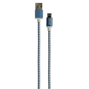Cablu de date GRIXX GRCAMUSBFMC101, Micro USB - USB, impletit, lungime 1m, Alb imagine