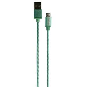 Cablu de date GRIXX GRCAMUSBFGN01, Micro USB - USB, impletit, lungime 1m, Verde imagine
