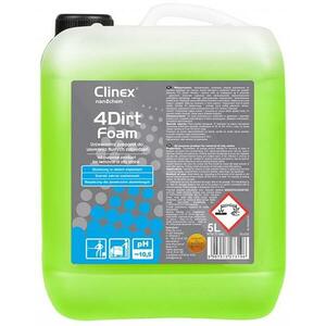 Detergent CLINEX 4Dirt Foam, 5 L, spuma pentru degresare suprafete murdare de grasime dificila imagine