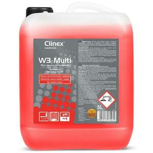 Detergent lichid CLINEX W3 Multi, 5 L, concentrat, pentru curatarea toaletelor si a bailor imagine
