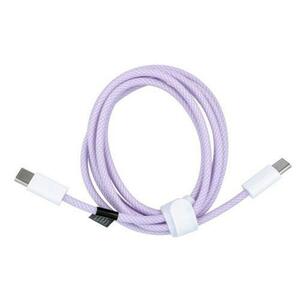 Cablu Date si Incarcare USB-C - USB-C OEM C263, 60W, 1.5m, Mov imagine