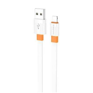Cablu Date si Incarcare USB-A - Lightning Borofone BX89 Union, 18W, 1m, Alb/Portocaliu imagine
