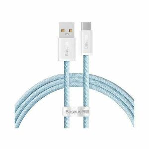 Cablu de date Baseus Dynamic Series, USB la USB-C, 100W, Fast Charging, 1m, Albastru imagine