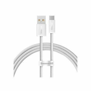 Cablu de date Baseus Dynamic Series, USB la USB-C, 100W, Fast Charging, 1m, Alb imagine